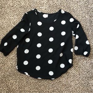 Polka dot blouse